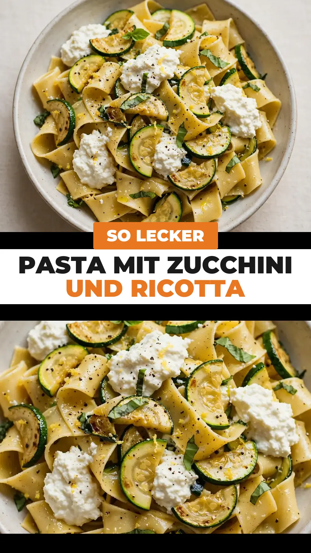 Save pasta with zucchini and ricotta to Pinterest