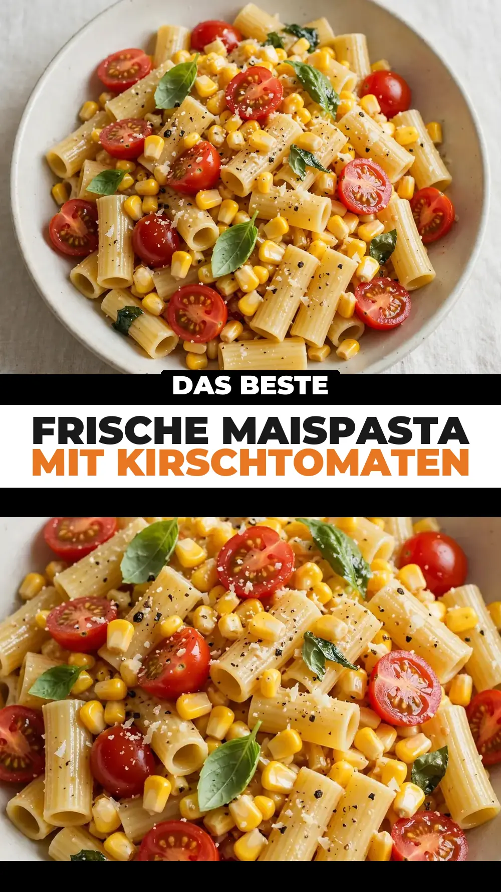 Save fresh corn pasta cherry tomatoes to Pinterest