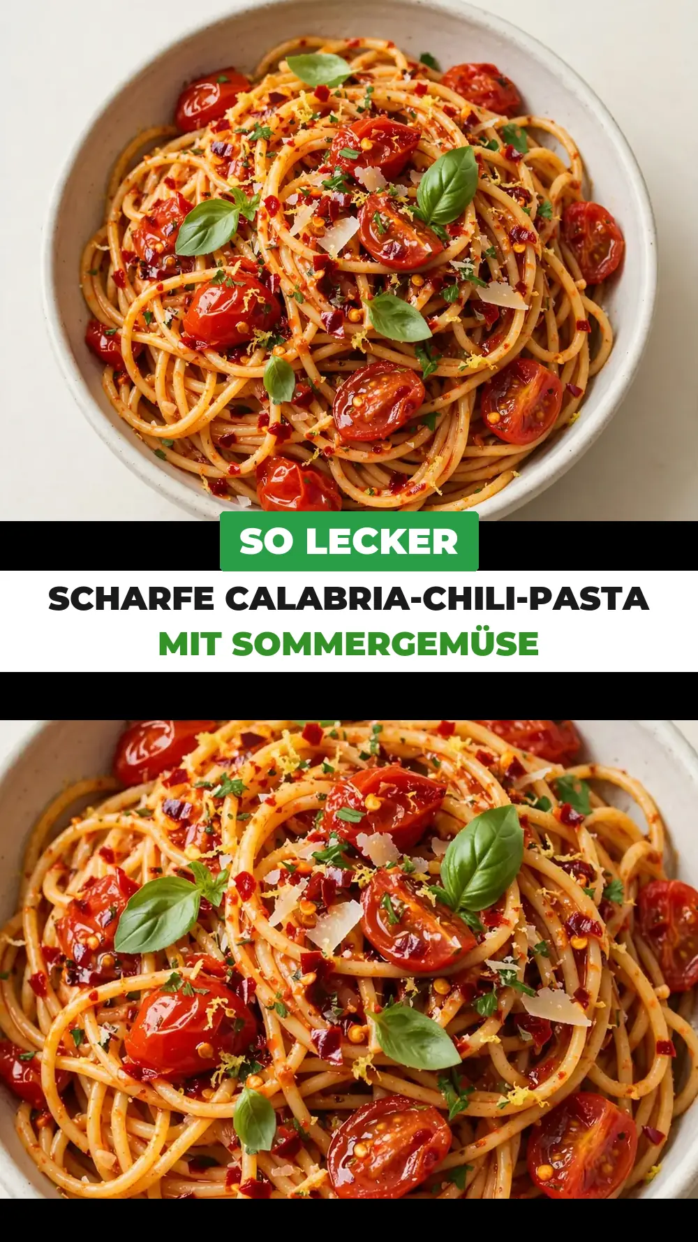 Save spicy calabrian chili pasta summer to Pinterest
