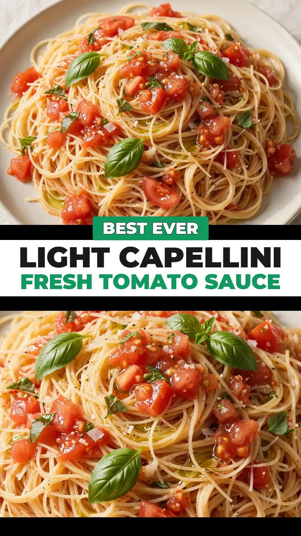 Save light capellini fresh tomato sauce to Pinterest