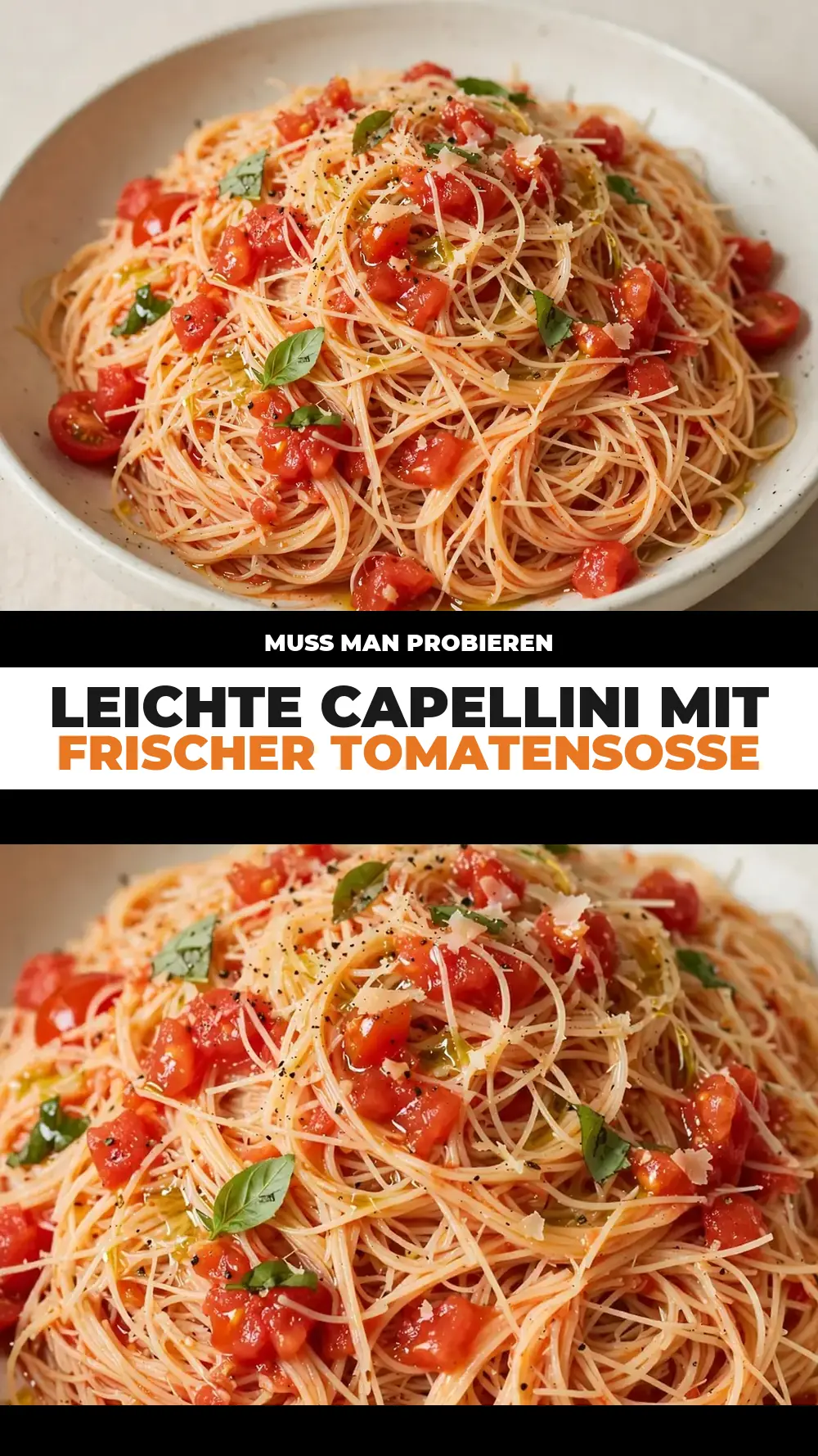 Save light capellini fresh tomato sauce to Pinterest