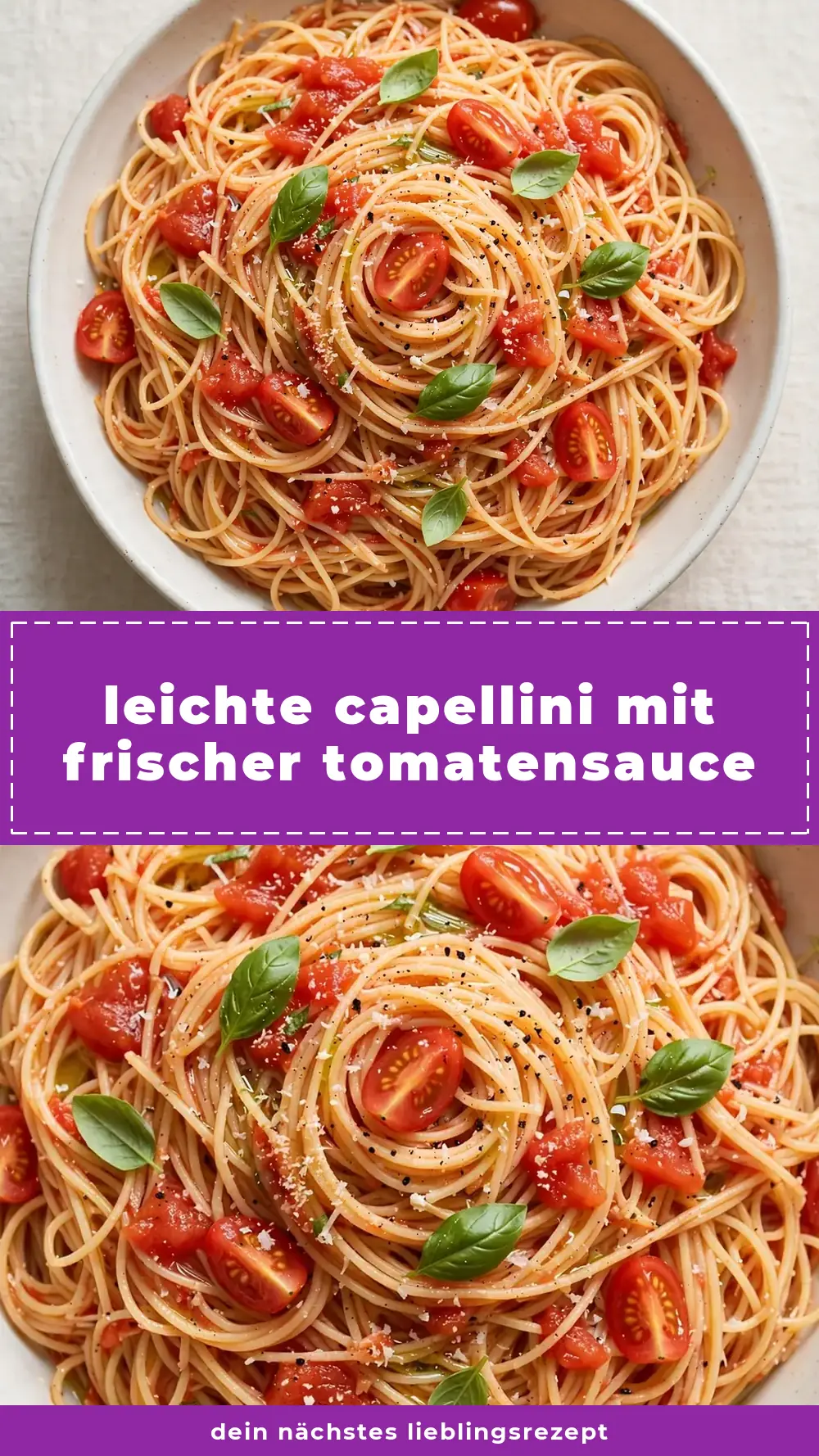 Save light capellini fresh tomato sauce to Pinterest