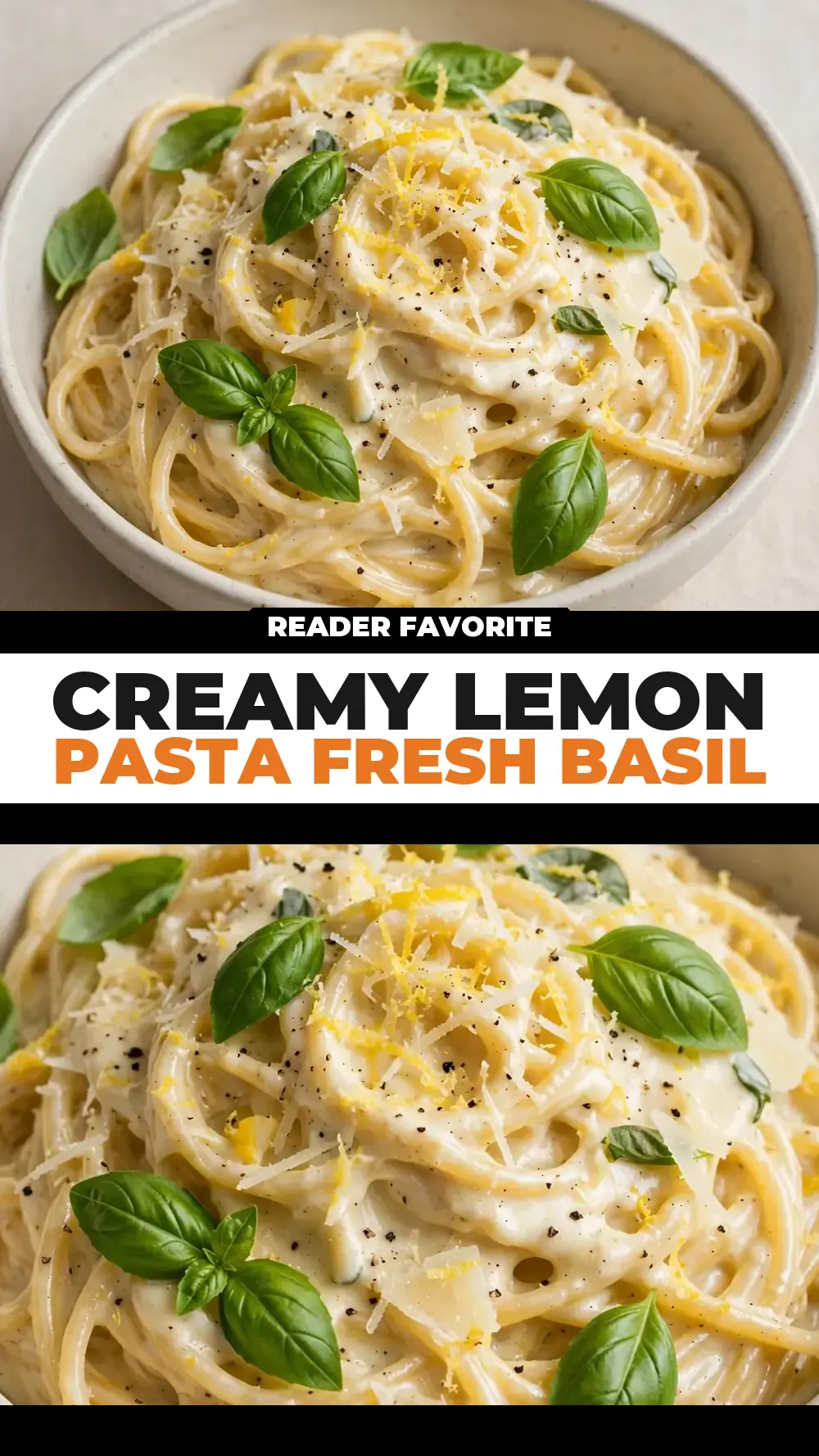 Save creamy lemon pasta fresh basil to Pinterest