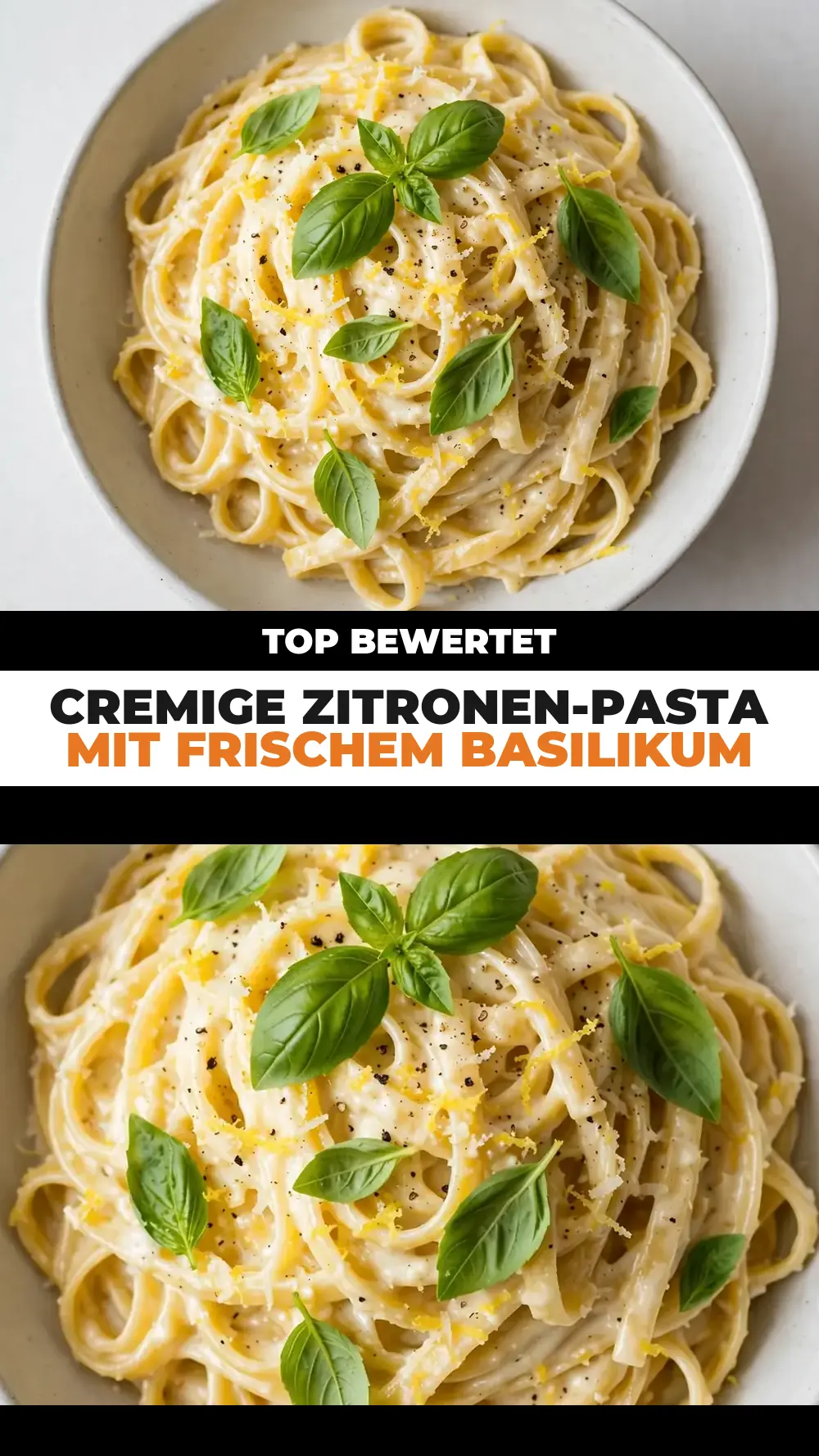 Save creamy lemon pasta fresh basil to Pinterest