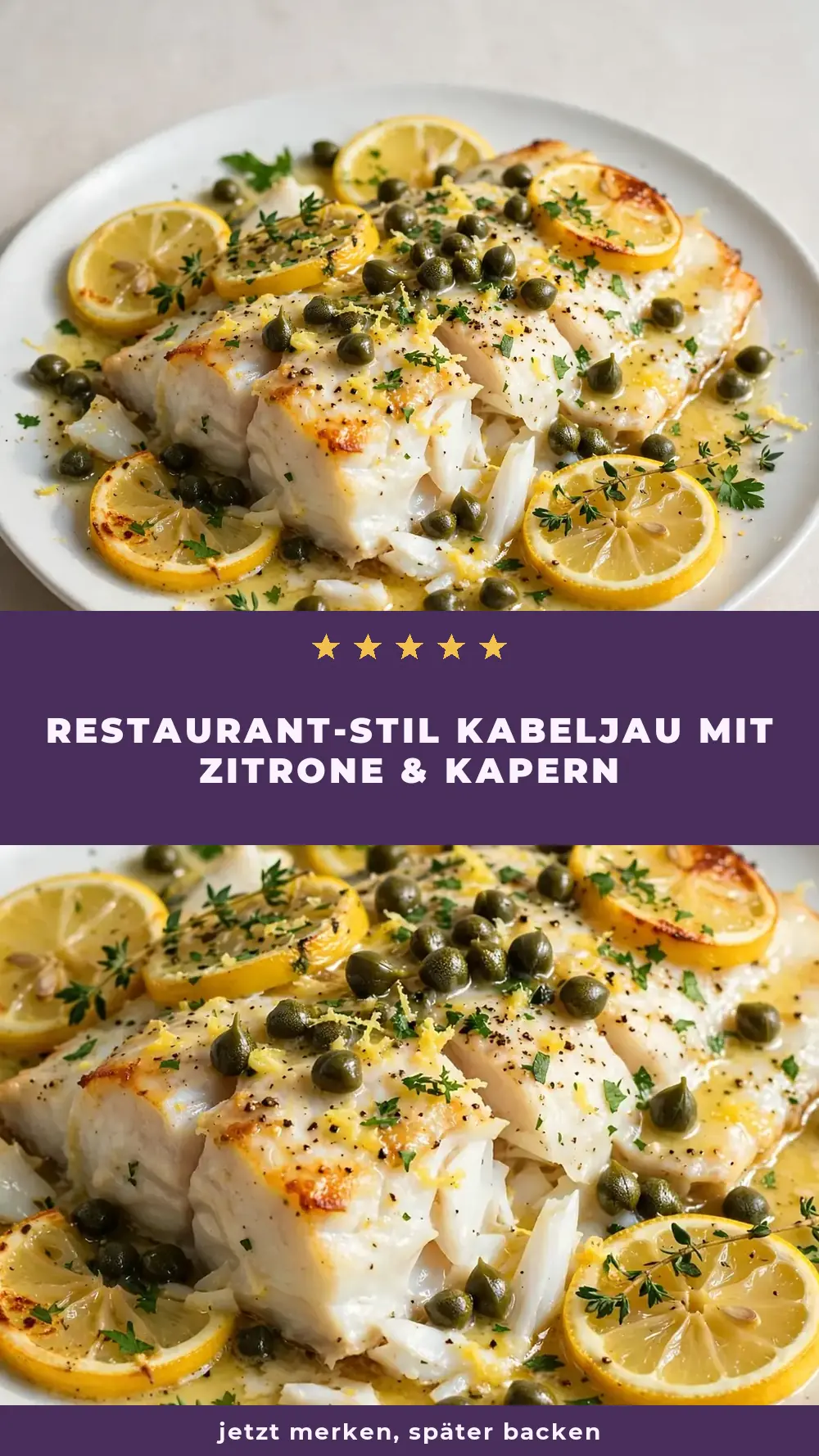 Save Lemon Caper Baked Cod to Pinterest