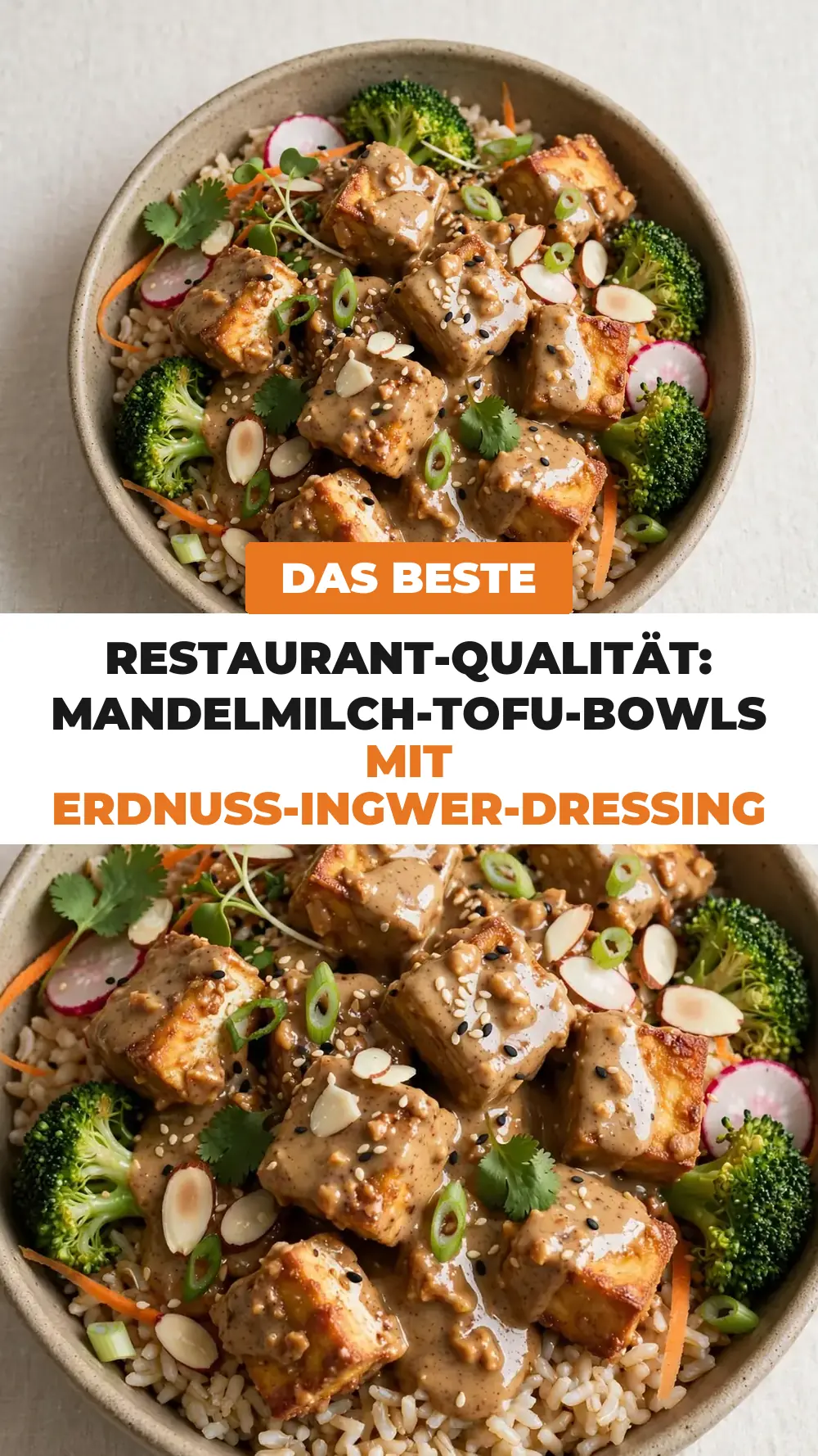Save Almond Butter Tofu Bowls to Pinterest