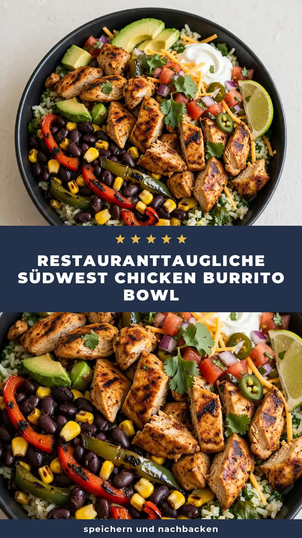 Save Southwest Chicken Burrito Bowl to Pinterest
