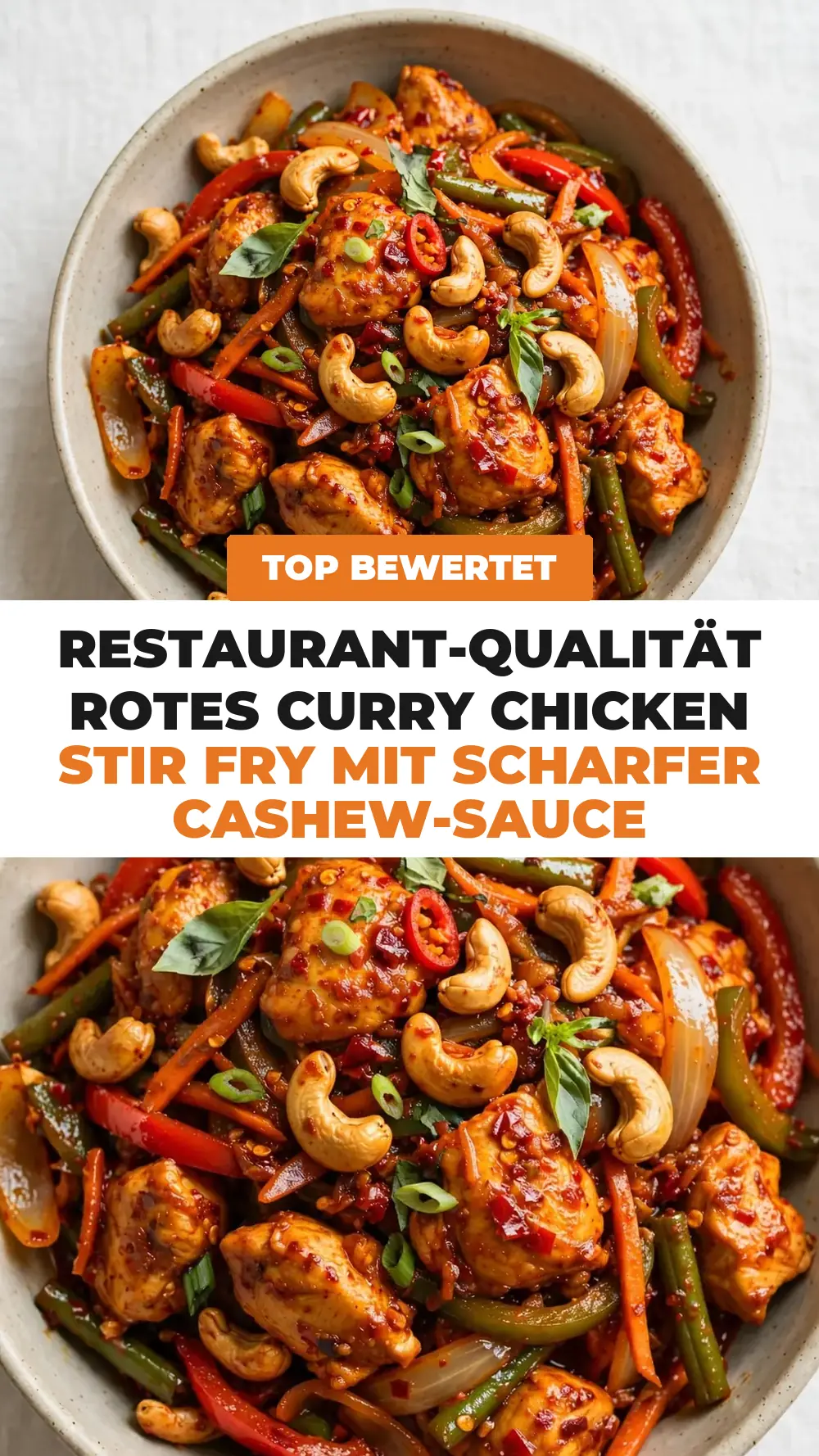 Save Red Curry Chicken Stir Fry with Spicy Cashew Sauce to Pinterest