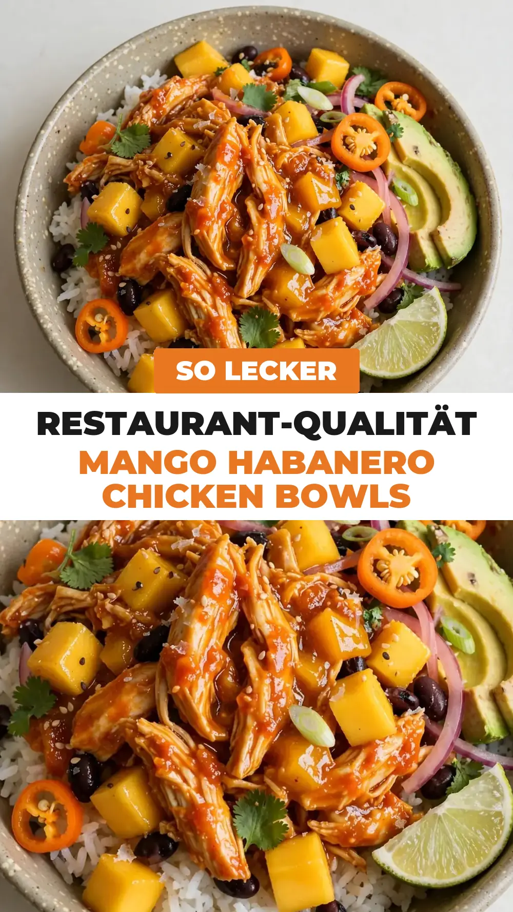 Save Mango Habanero Chicken Bowls to Pinterest