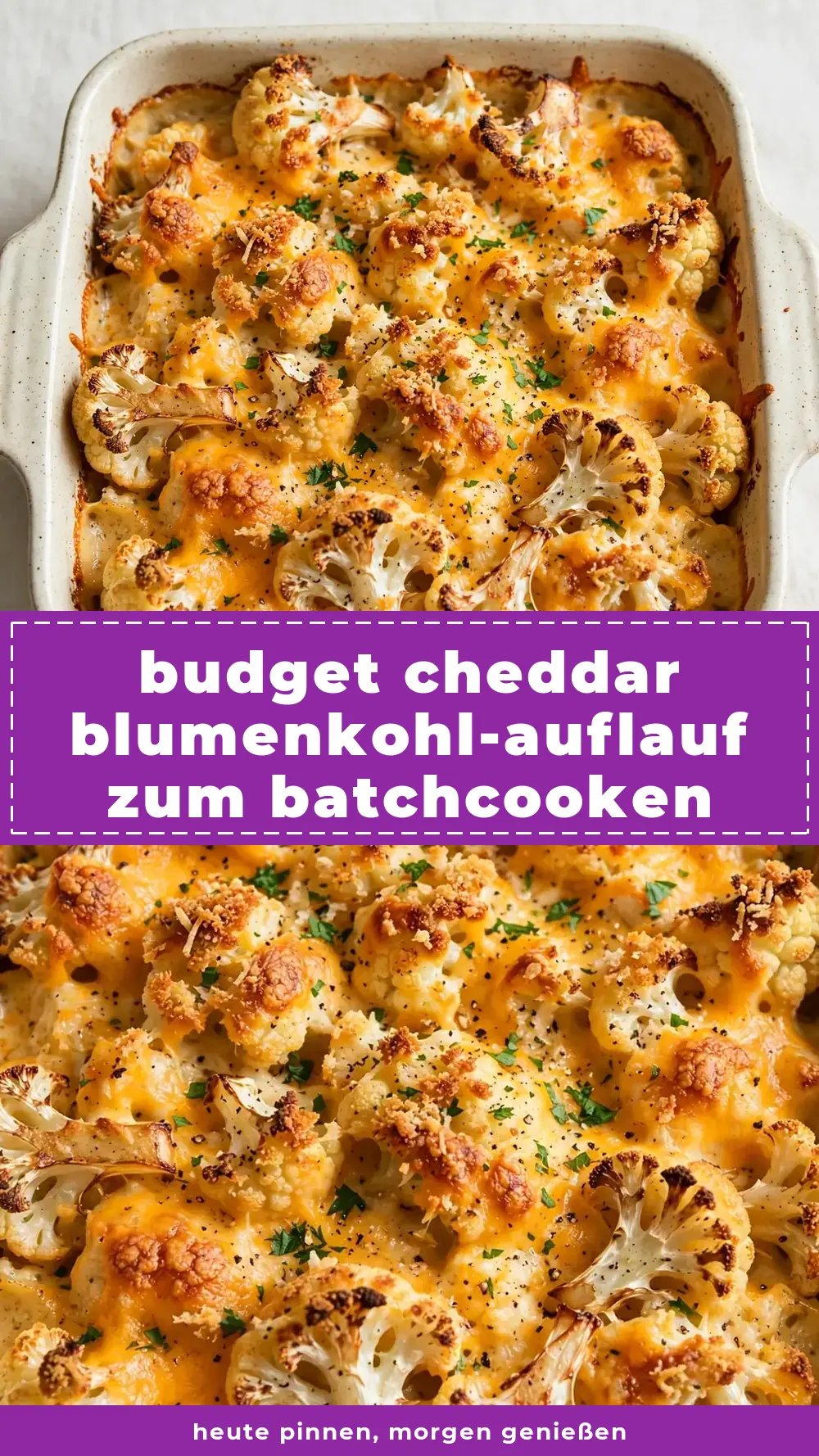 Save Roasted Cauliflower and Cheddar Bake to Pinterest