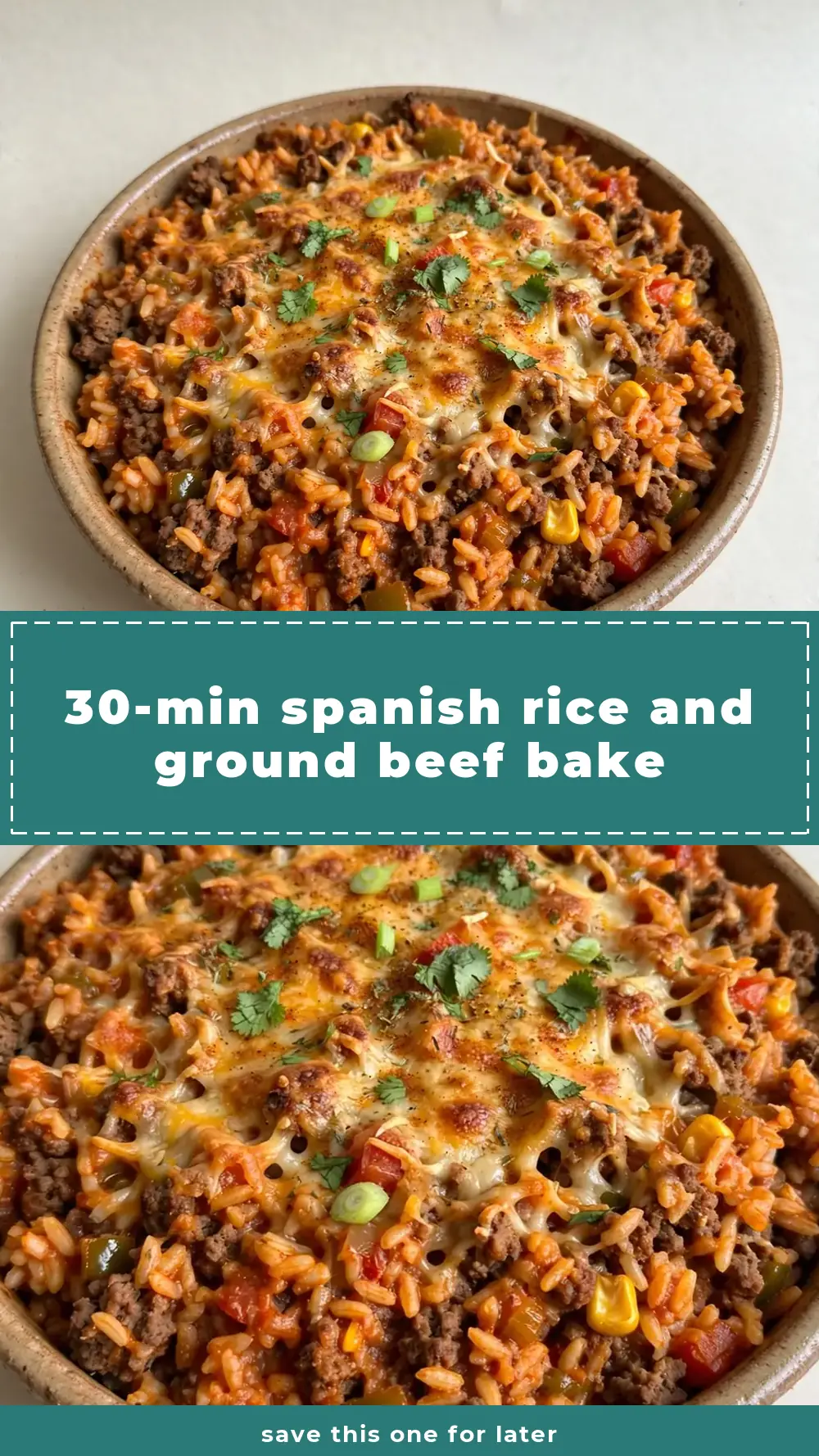 Save Spanish Rice and Ground Beef Bake to Pinterest