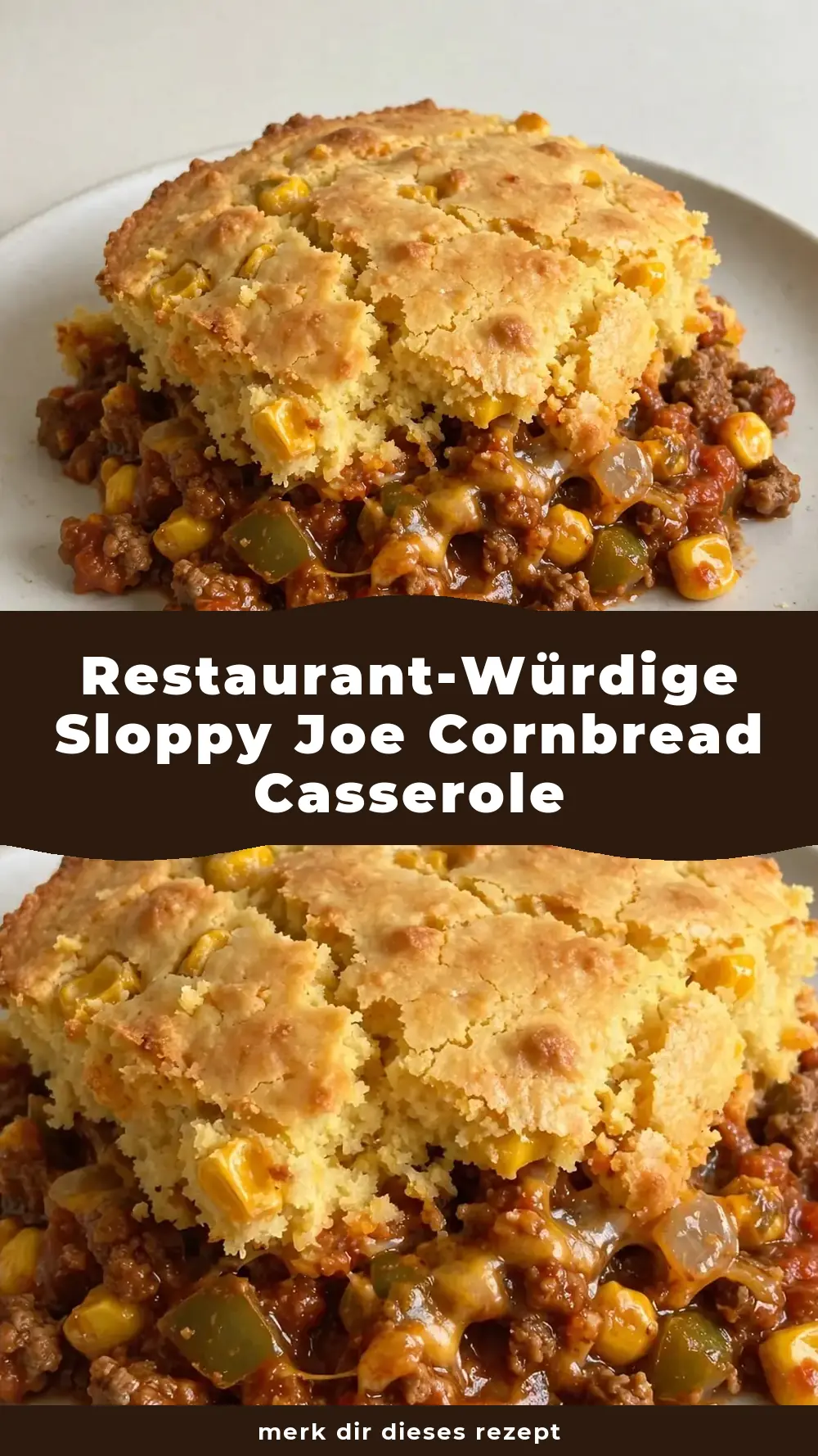 Save Sloppy Joe Cornbread Casserole to Pinterest
