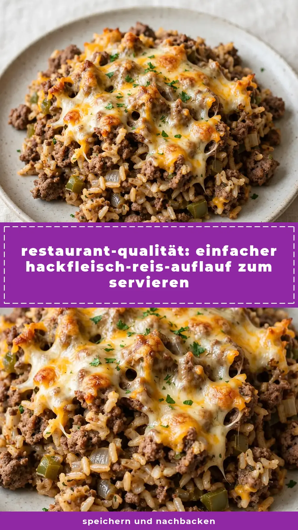 Save Simple Ground Beef and Rice Casserole to Pinterest