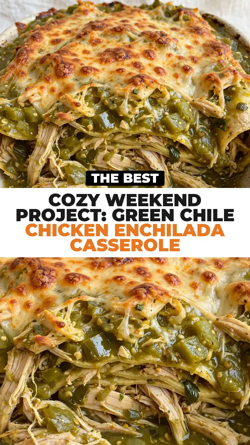 Save Green Chile Chicken Enchilada Casserole to Pinterest