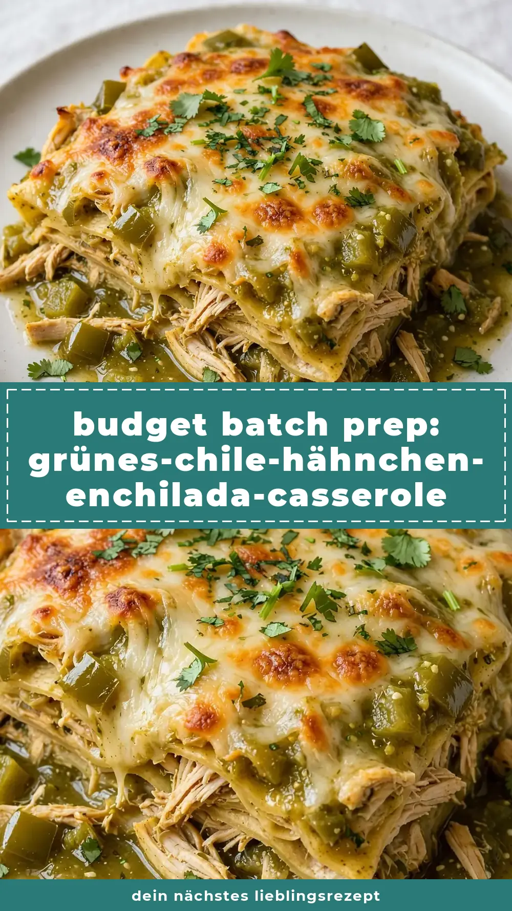 Save Green Chile Chicken Enchilada Casserole to Pinterest