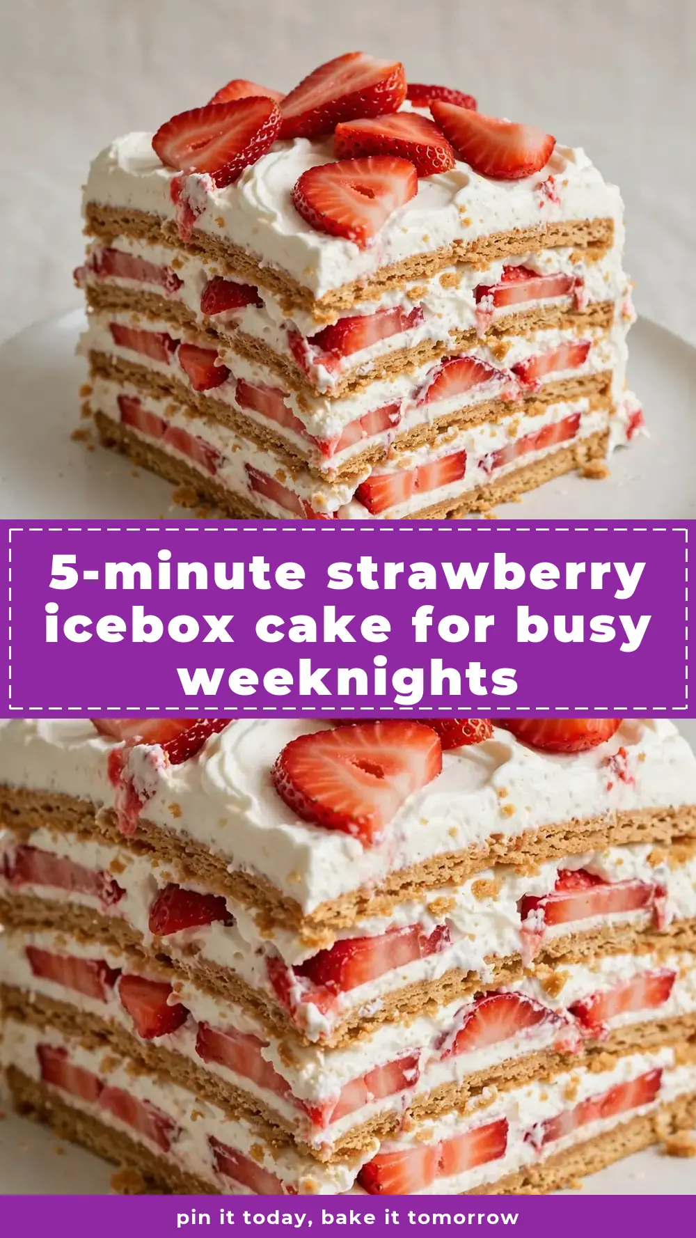 Save Classic Strawberry Icebox Cake to Pinterest