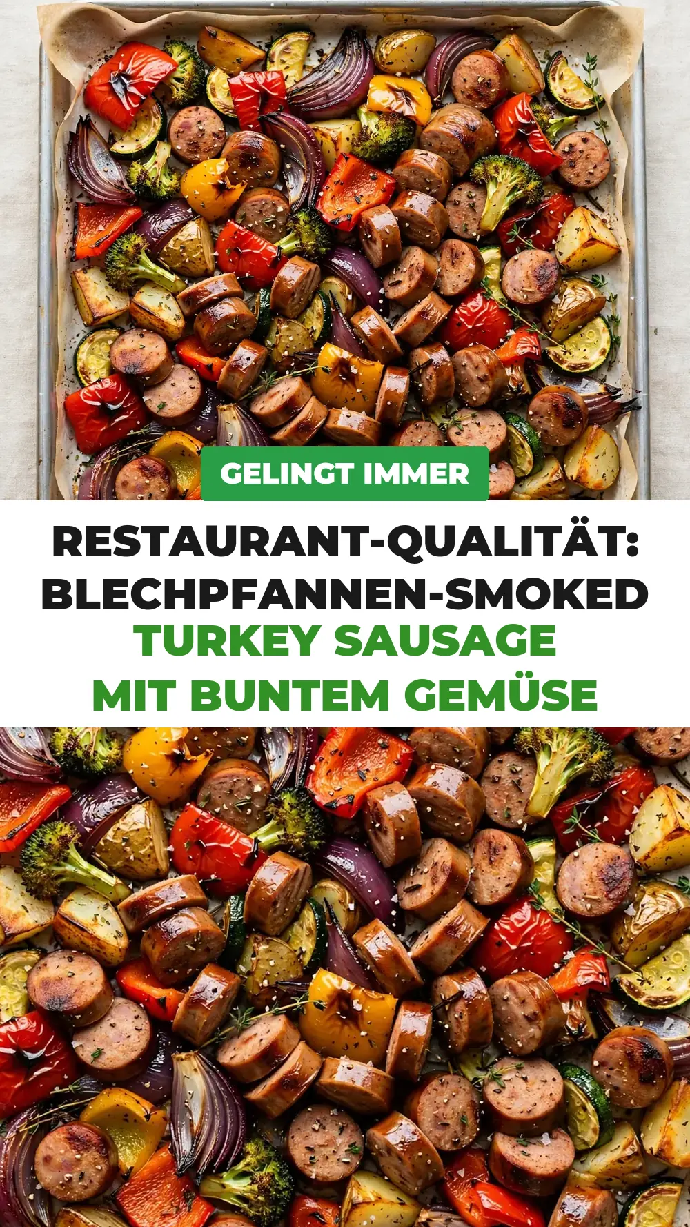 Save Sheet Pan Smoked Turkey Sausage and Veggies to Pinterest