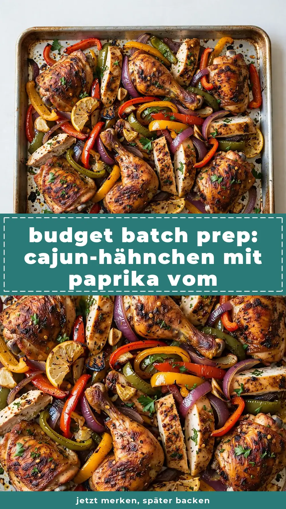 Save Sheet Pan Cajun Chicken and Bell Peppers to Pinterest