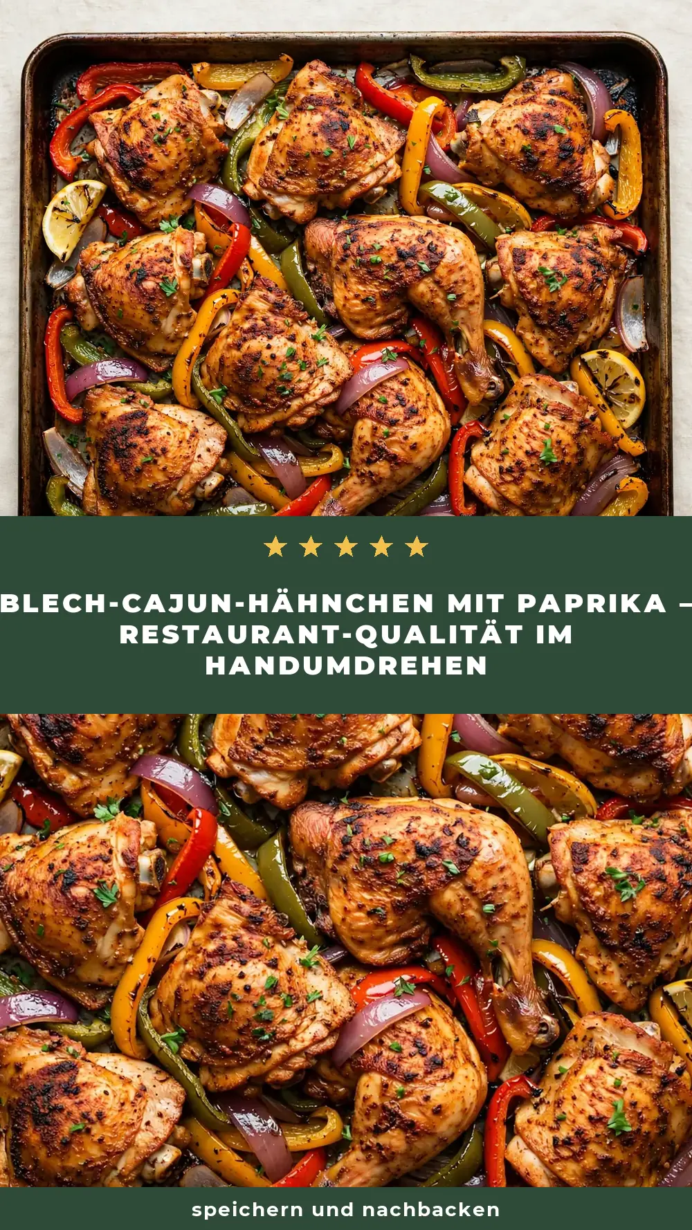 Save Sheet Pan Cajun Chicken and Bell Peppers to Pinterest