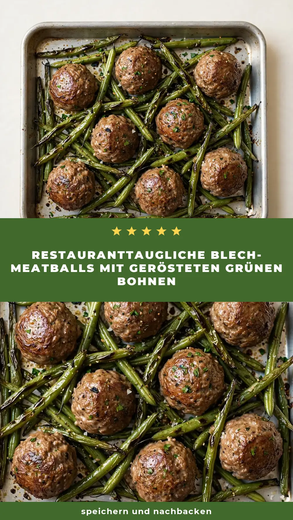 Save Sheet Pan Meatballs and Roasted Green Beans to Pinterest