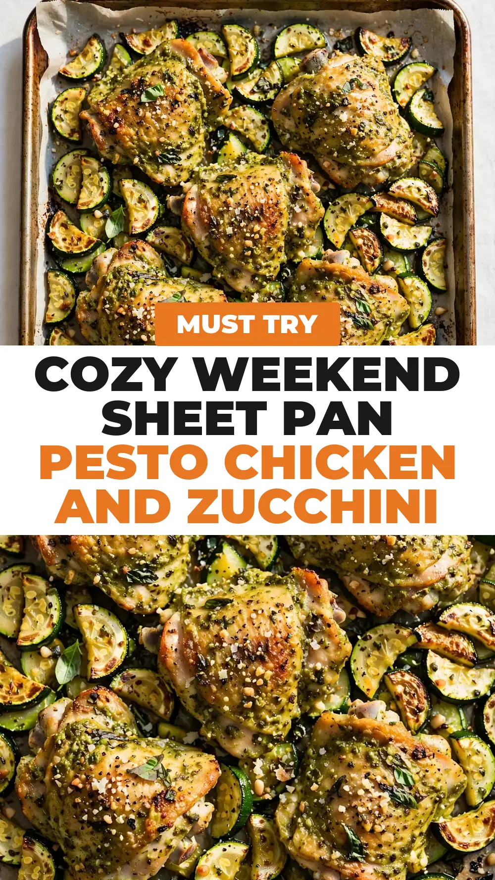 Save Sheet Pan Pesto Chicken and Zucchini to Pinterest