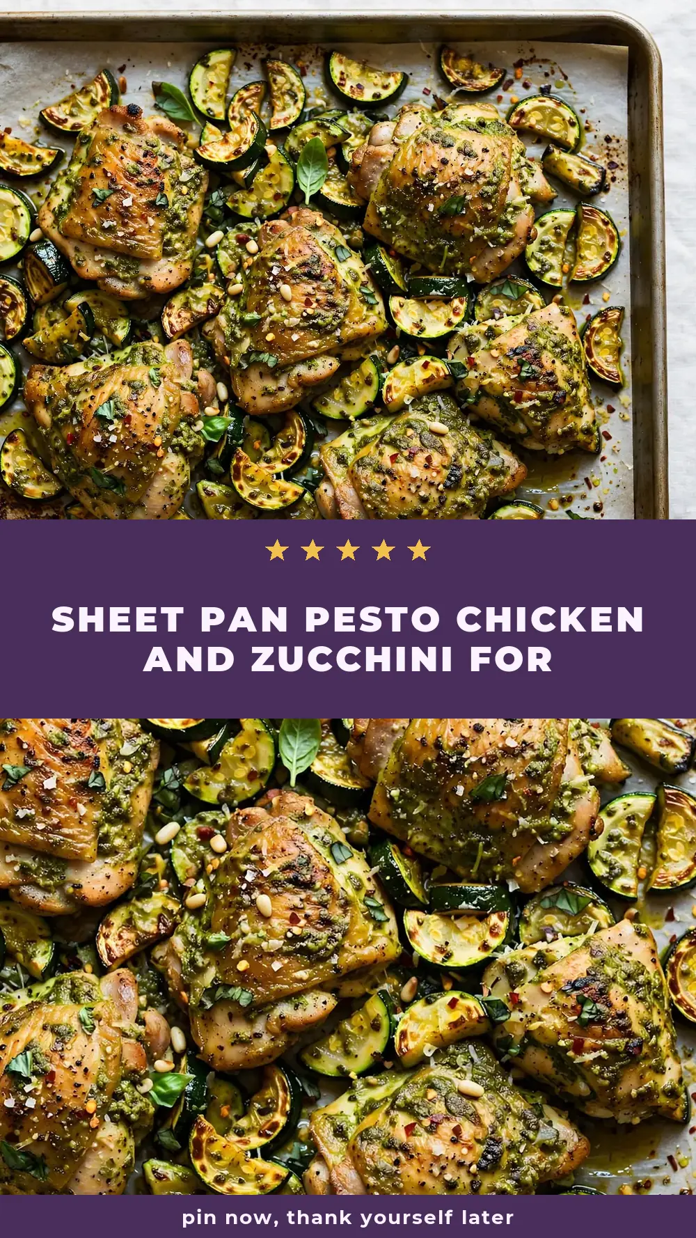Save Sheet Pan Pesto Chicken and Zucchini to Pinterest