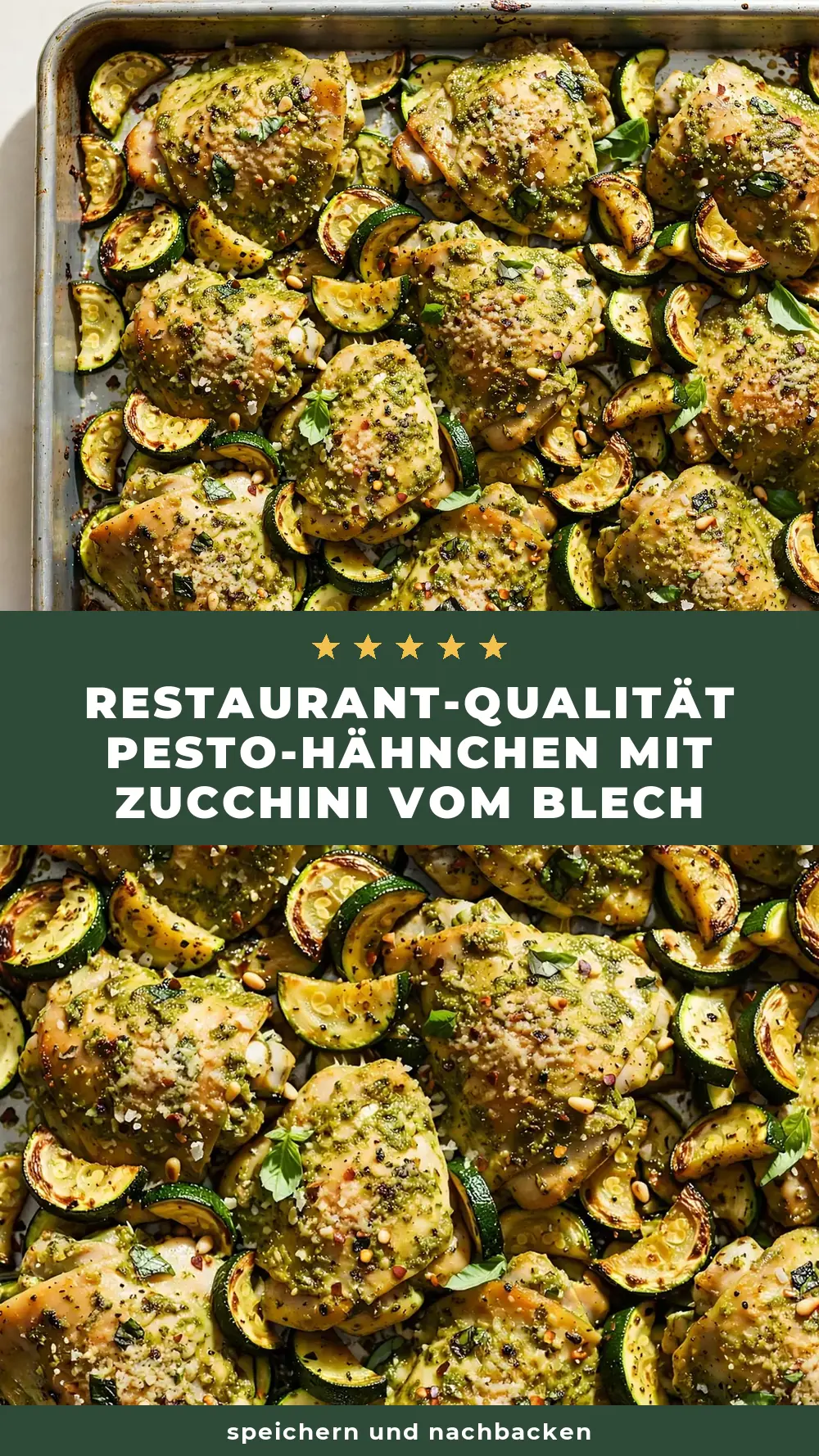 Save Sheet Pan Pesto Chicken and Zucchini to Pinterest
