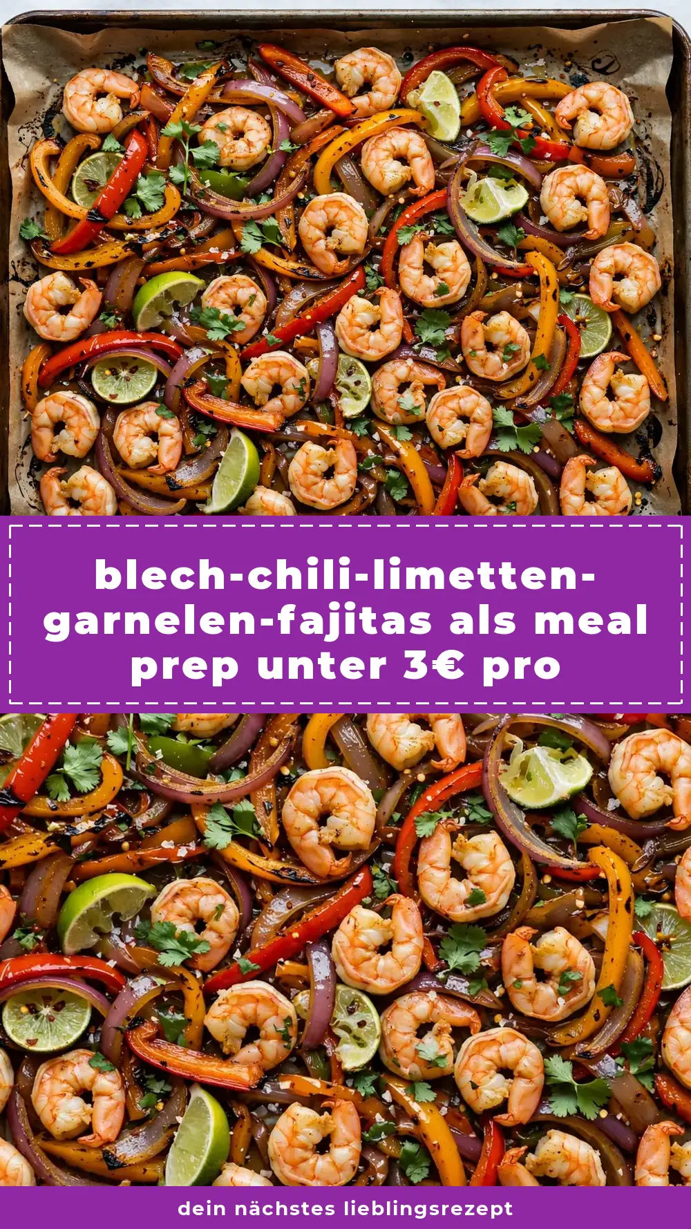 Save Sheet Pan Chili Lime Shrimp Fajitas to Pinterest