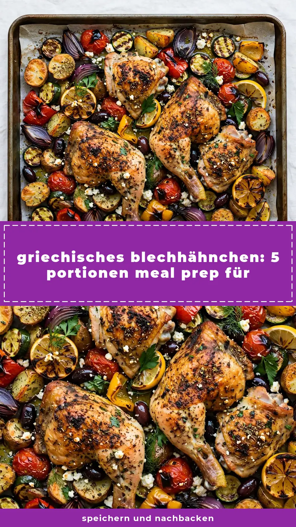 Save Sheet Pan Greek Chicken and Roasted Veggies to Pinterest