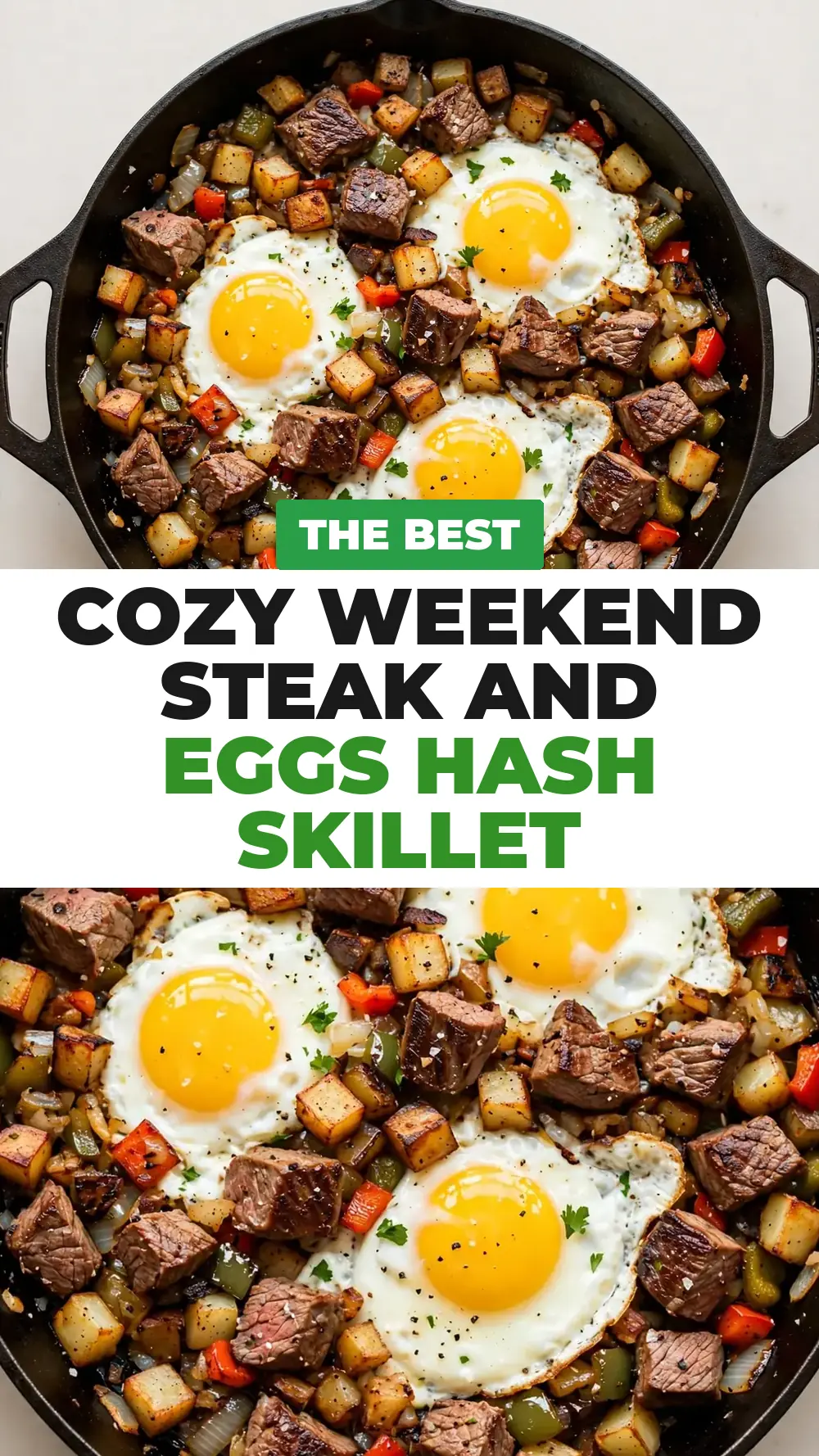 Save Steak and Eggs Hash Skillet to Pinterest