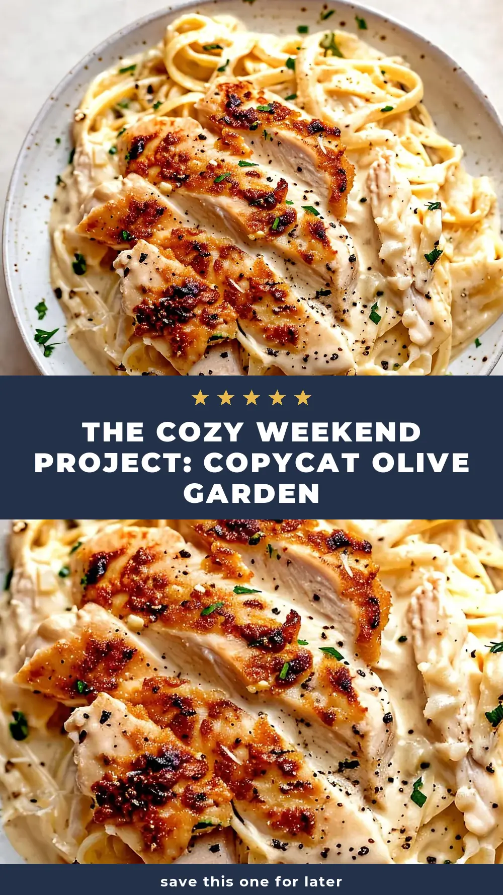 Save Copycat Olive Garden Chicken Alfredo to Pinterest