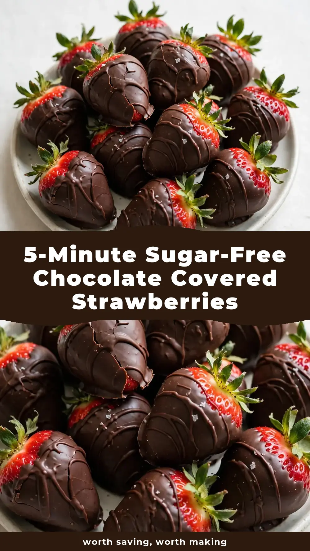 Save Sugar-Free Chocolate Covered Strawberries to Pinterest