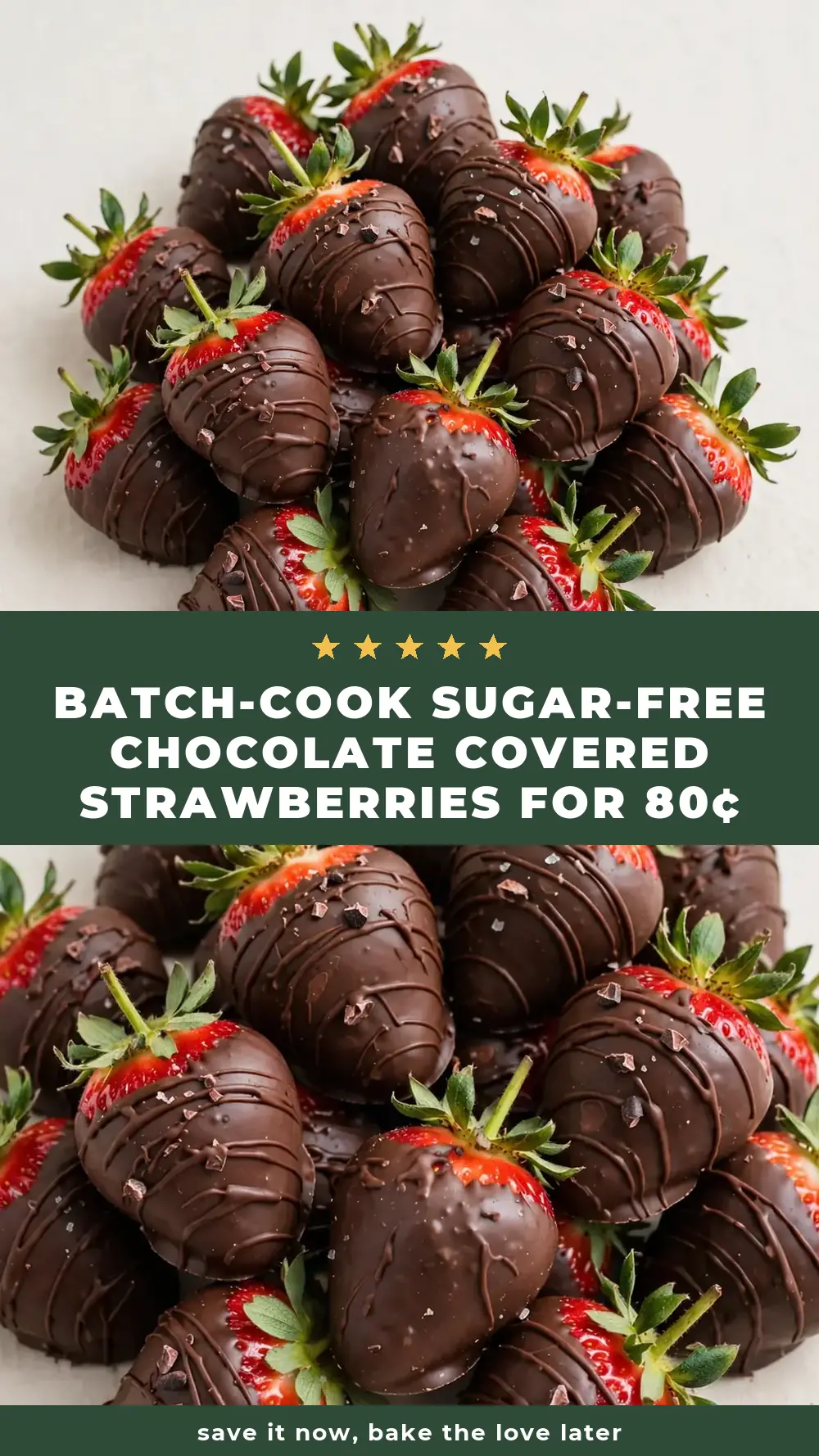 Save Sugar-Free Chocolate Covered Strawberries to Pinterest