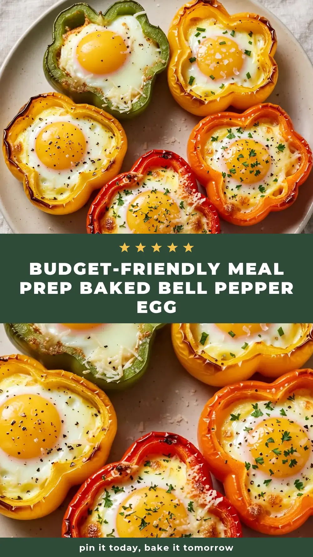 Save Baked Bell Pepper Egg Nests to Pinterest