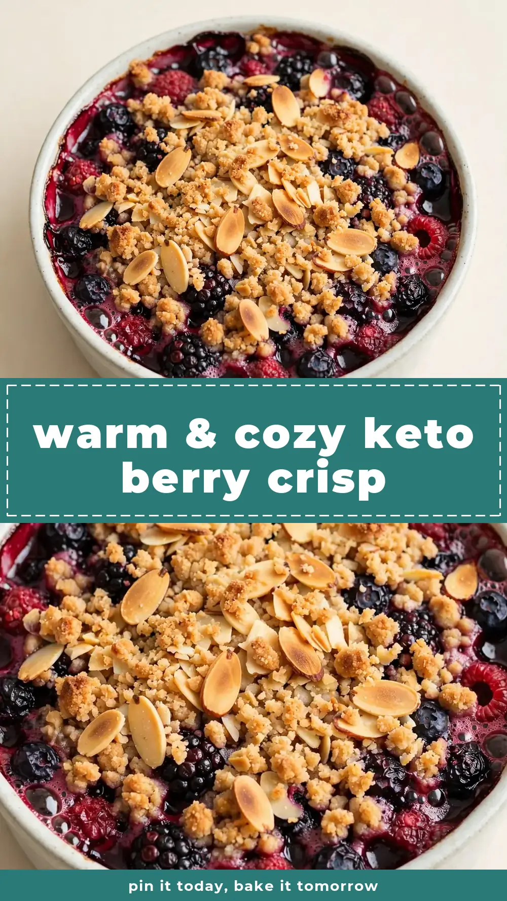 Save Keto Berry Crisp (Almond Crust Topping) to Pinterest