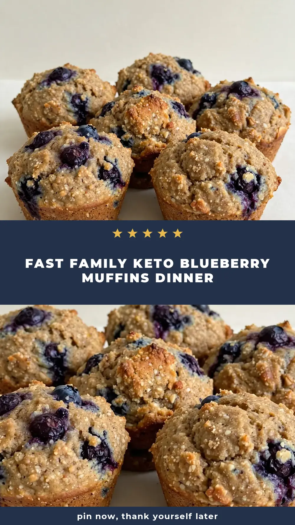 Save Keto Blueberry Muffins (Almond Flour Base) to Pinterest
