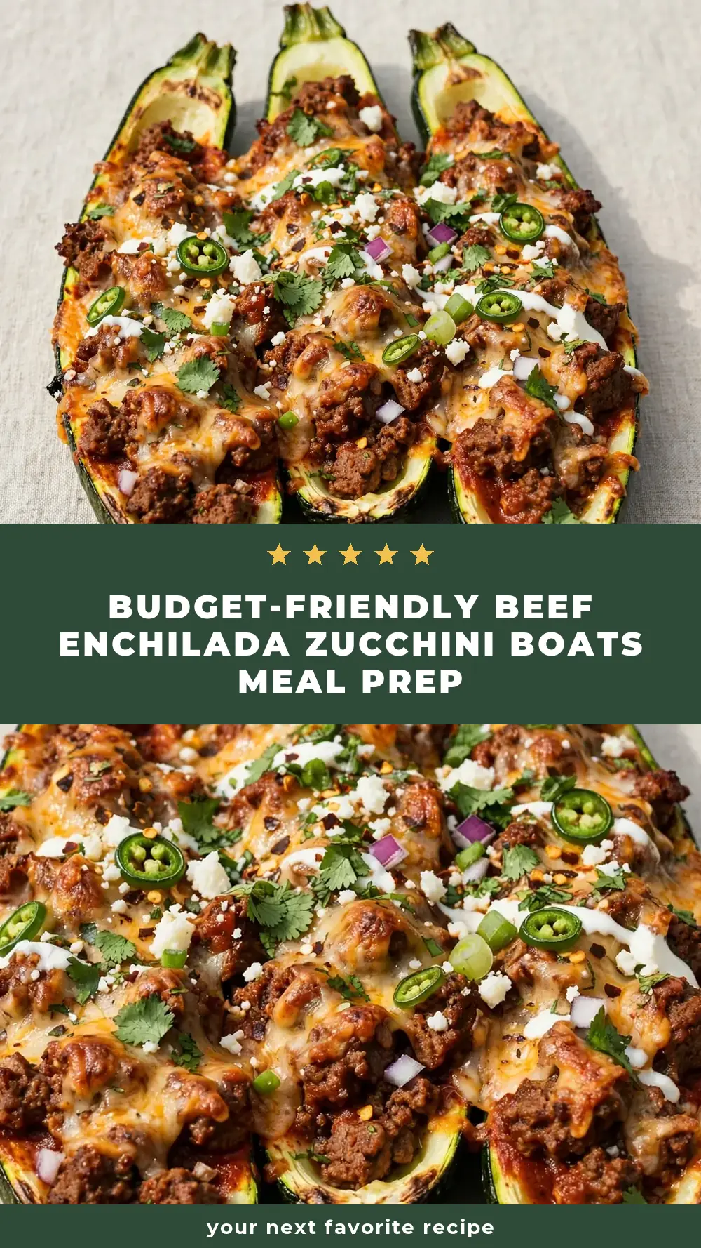 Save Beef Enchilada Zucchini Boats to Pinterest