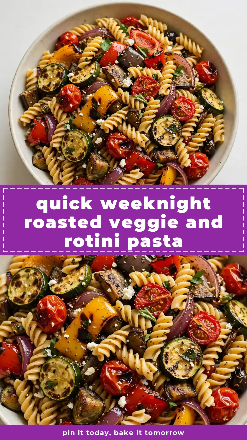 Save Roasted Veggie and Rotini Pasta Salad to Pinterest