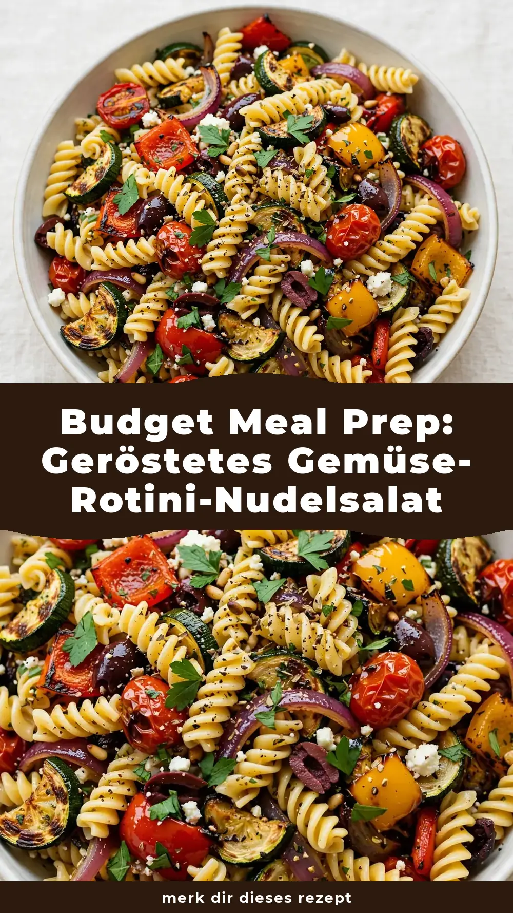 Save Roasted Veggie and Rotini Pasta Salad to Pinterest