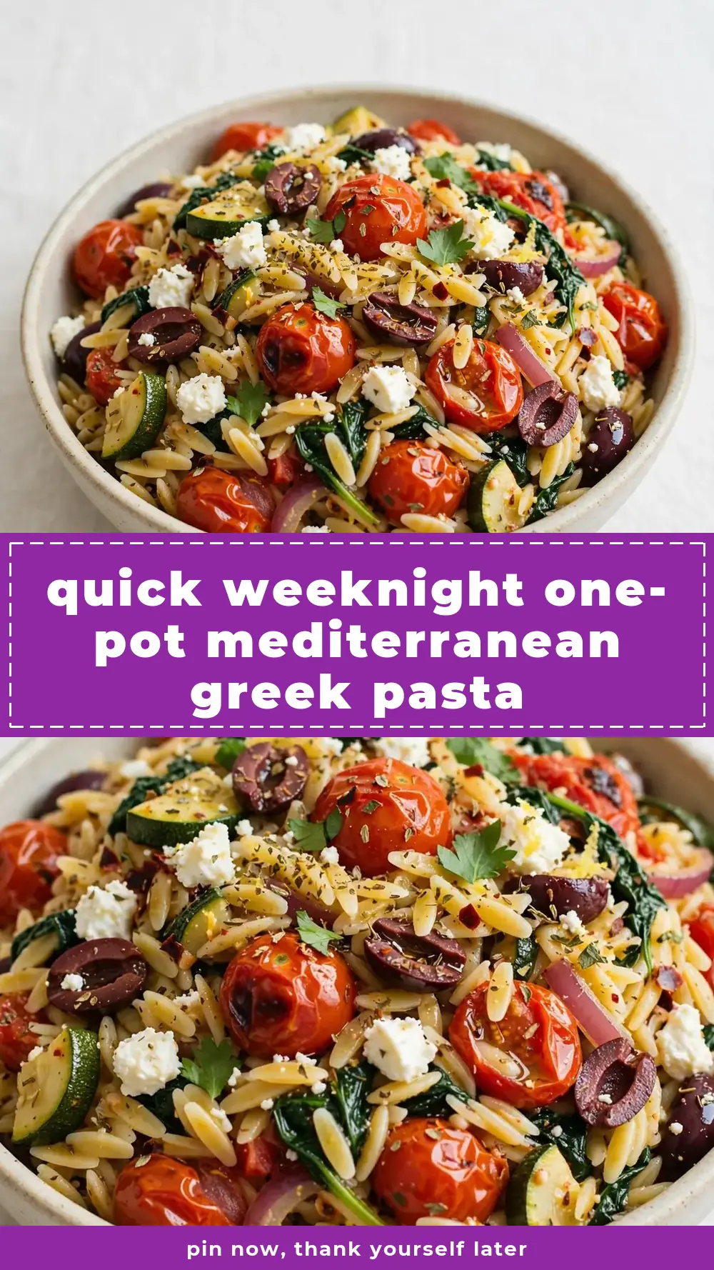 Save One-Pot Mediterranean Greek Pasta to Pinterest