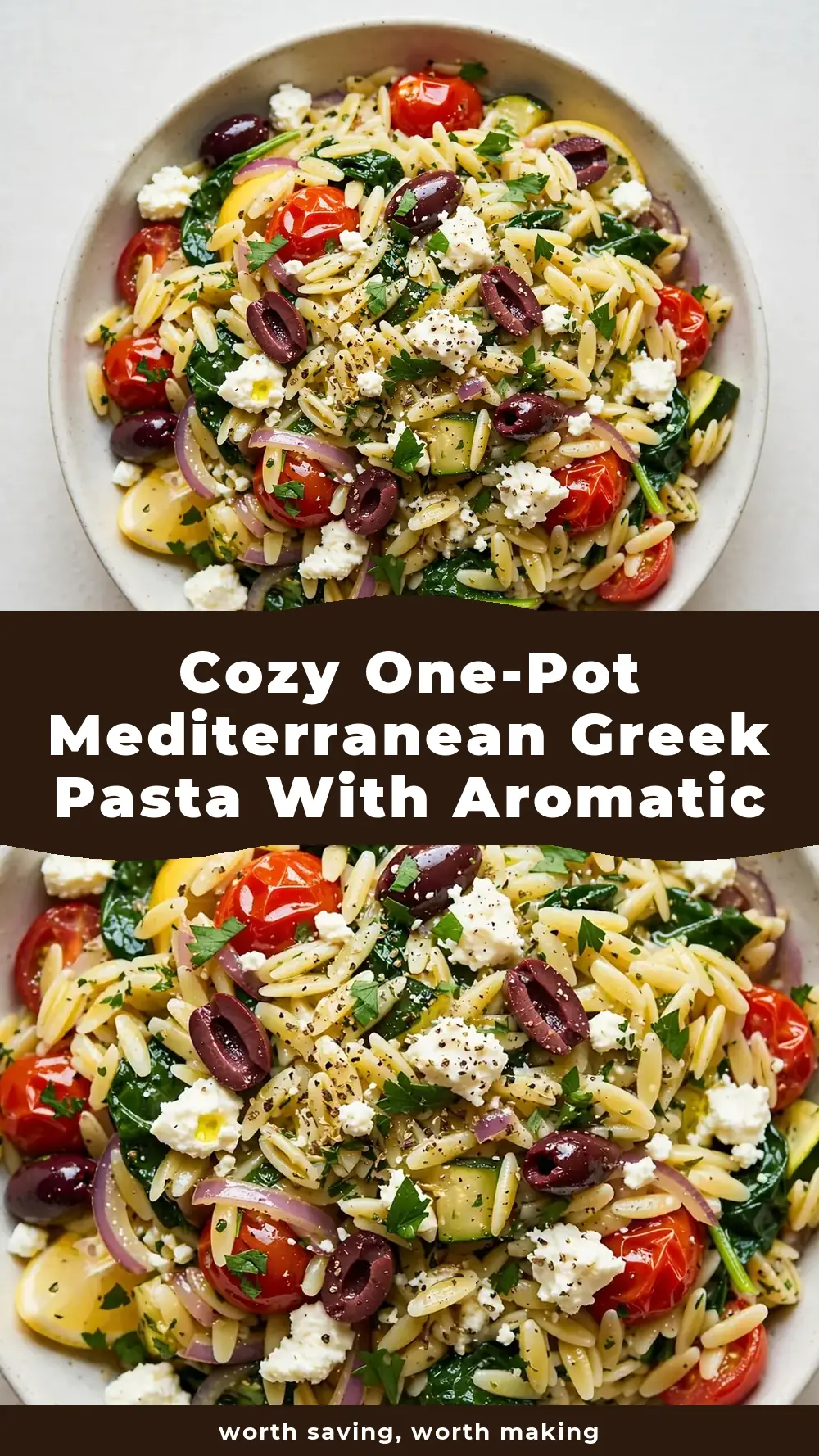 Save One-Pot Mediterranean Greek Pasta to Pinterest