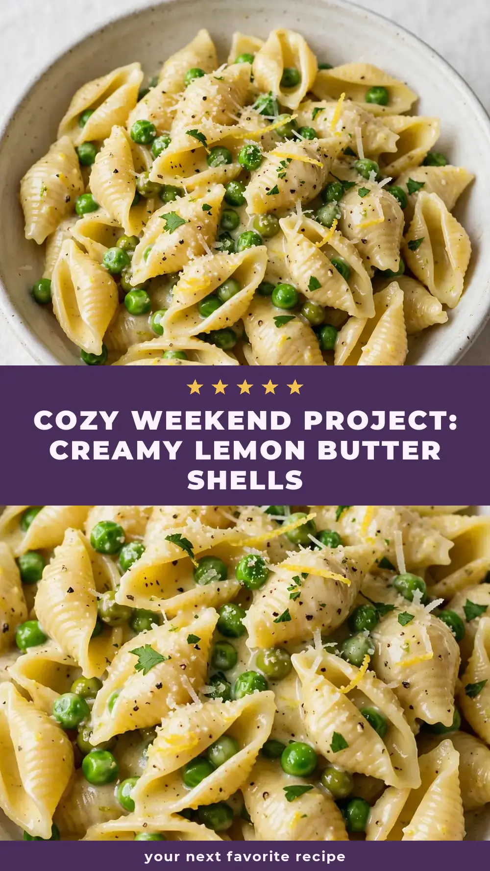 Save Creamy Lemon Butter Shells with Peas to Pinterest