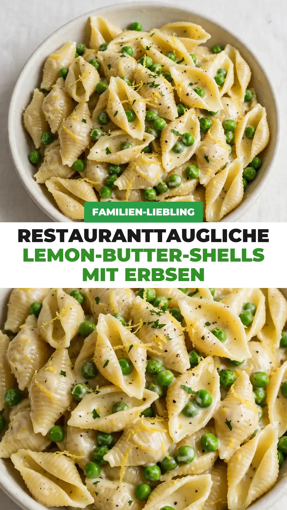 Save Creamy Lemon Butter Shells with Peas to Pinterest