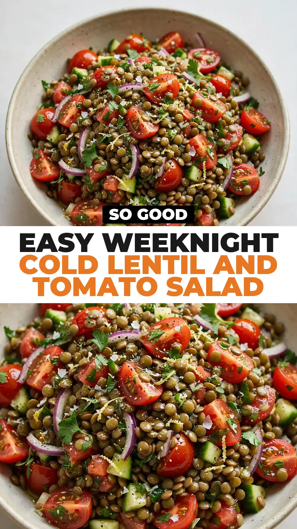 Save Cold Lentil and Tomato Salad to Pinterest