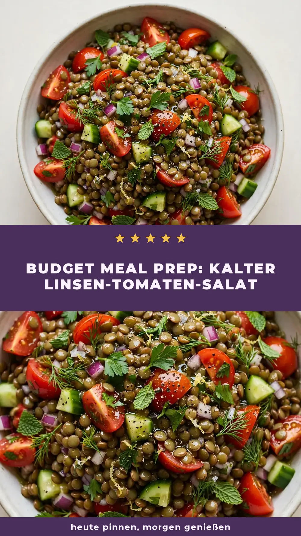 Save Cold Lentil and Tomato Salad to Pinterest