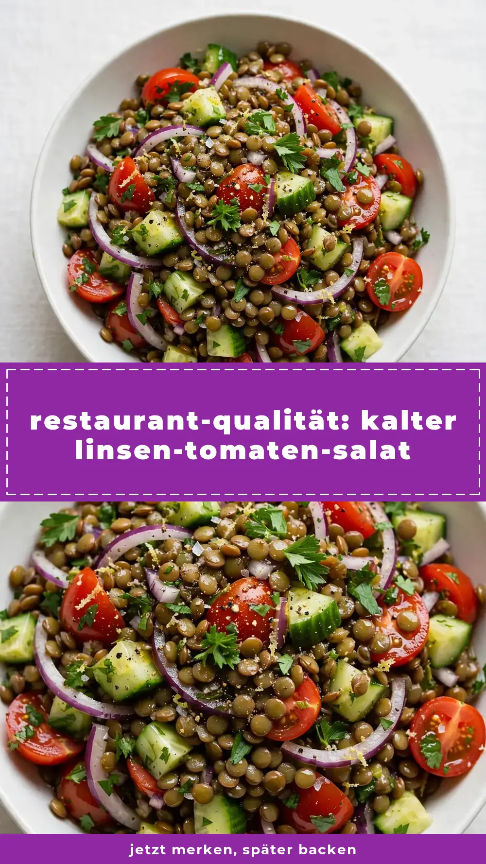 Save Cold Lentil and Tomato Salad to Pinterest