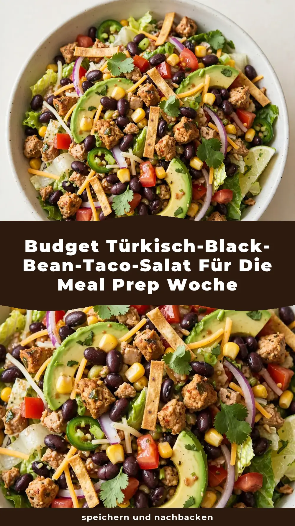 Save Turkey and Black Bean Taco Salad to Pinterest