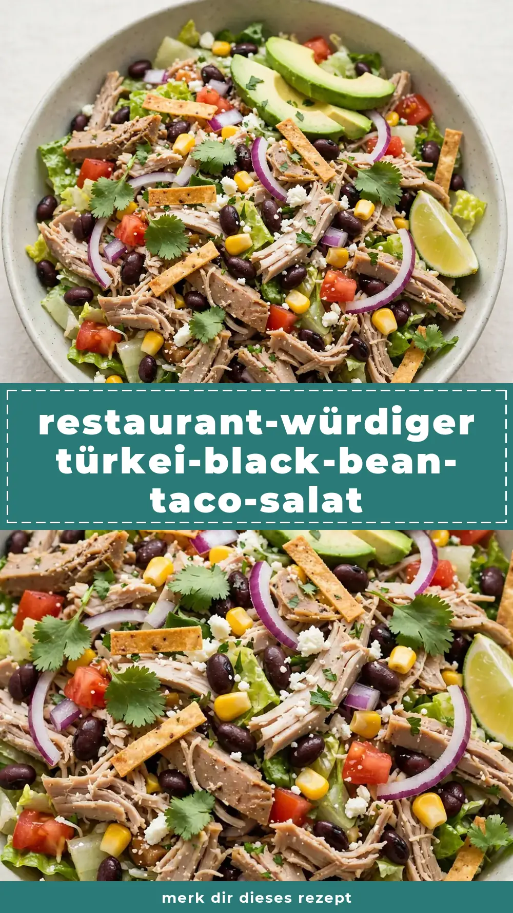 Save Turkey and Black Bean Taco Salad to Pinterest