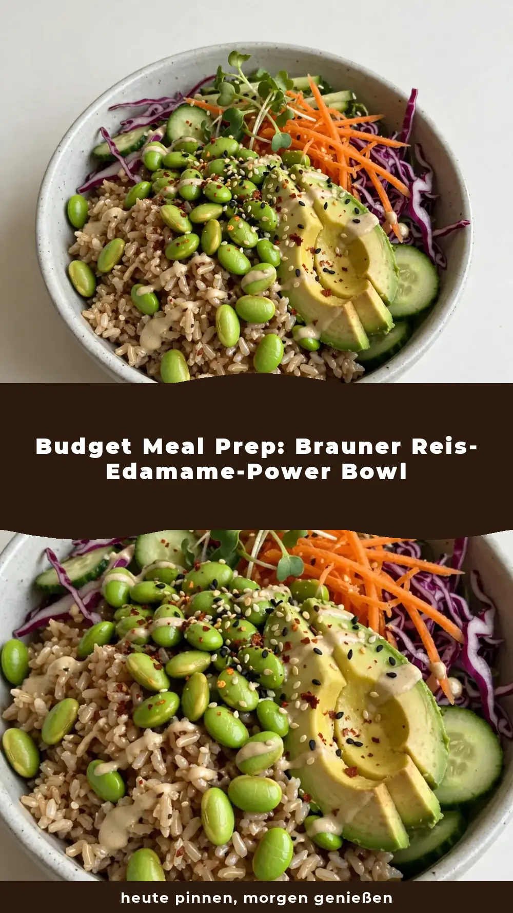 Save Brown Rice and Edamame Power Bowl to Pinterest