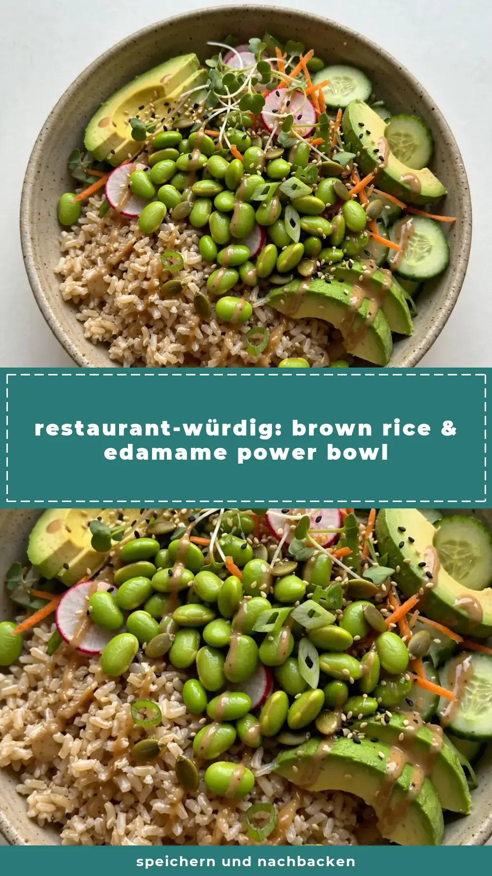 Save Brown Rice and Edamame Power Bowl to Pinterest